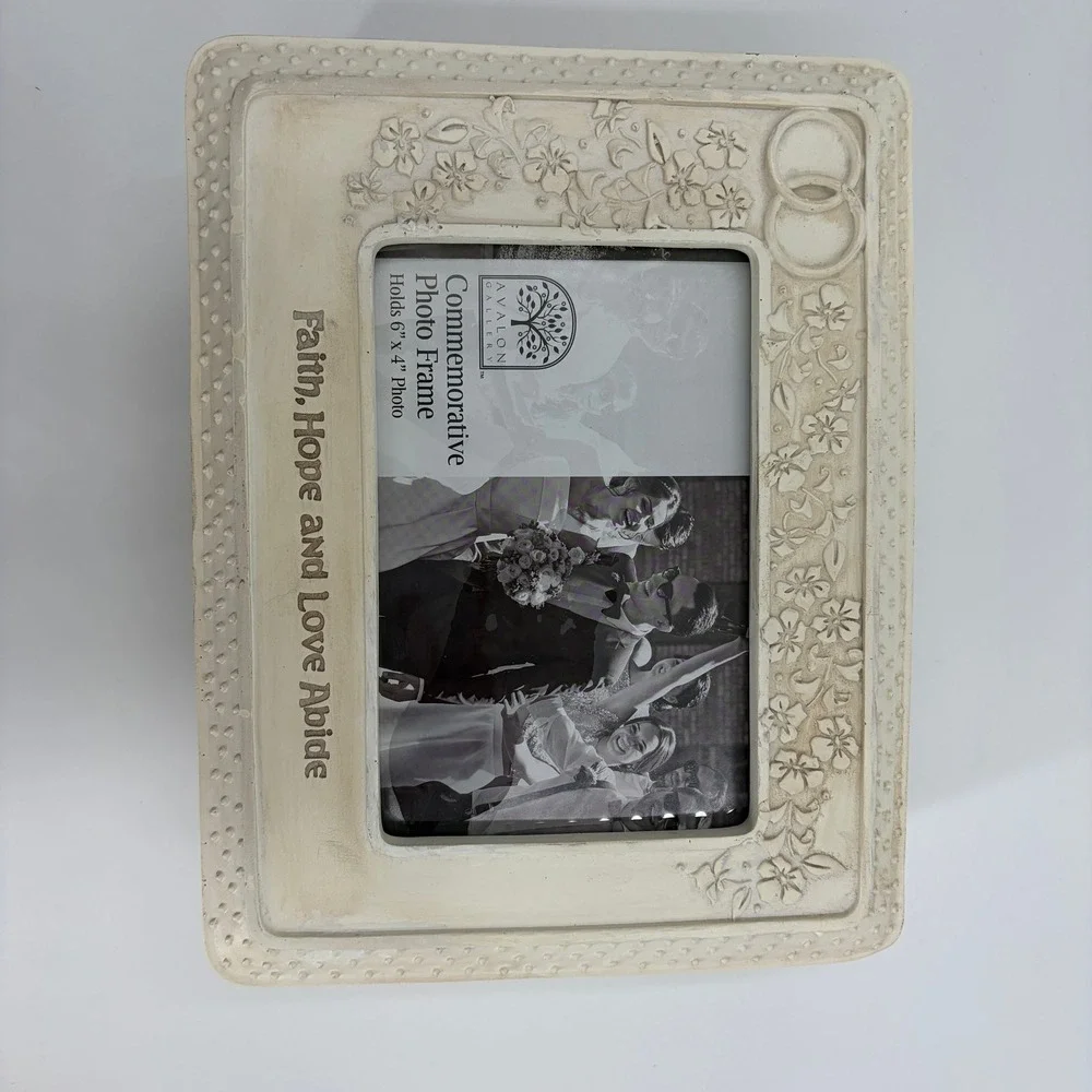 Faith Hope Love Abide 6x4 Photo Frame Keepsake Box‎ Wedding Gift Decor